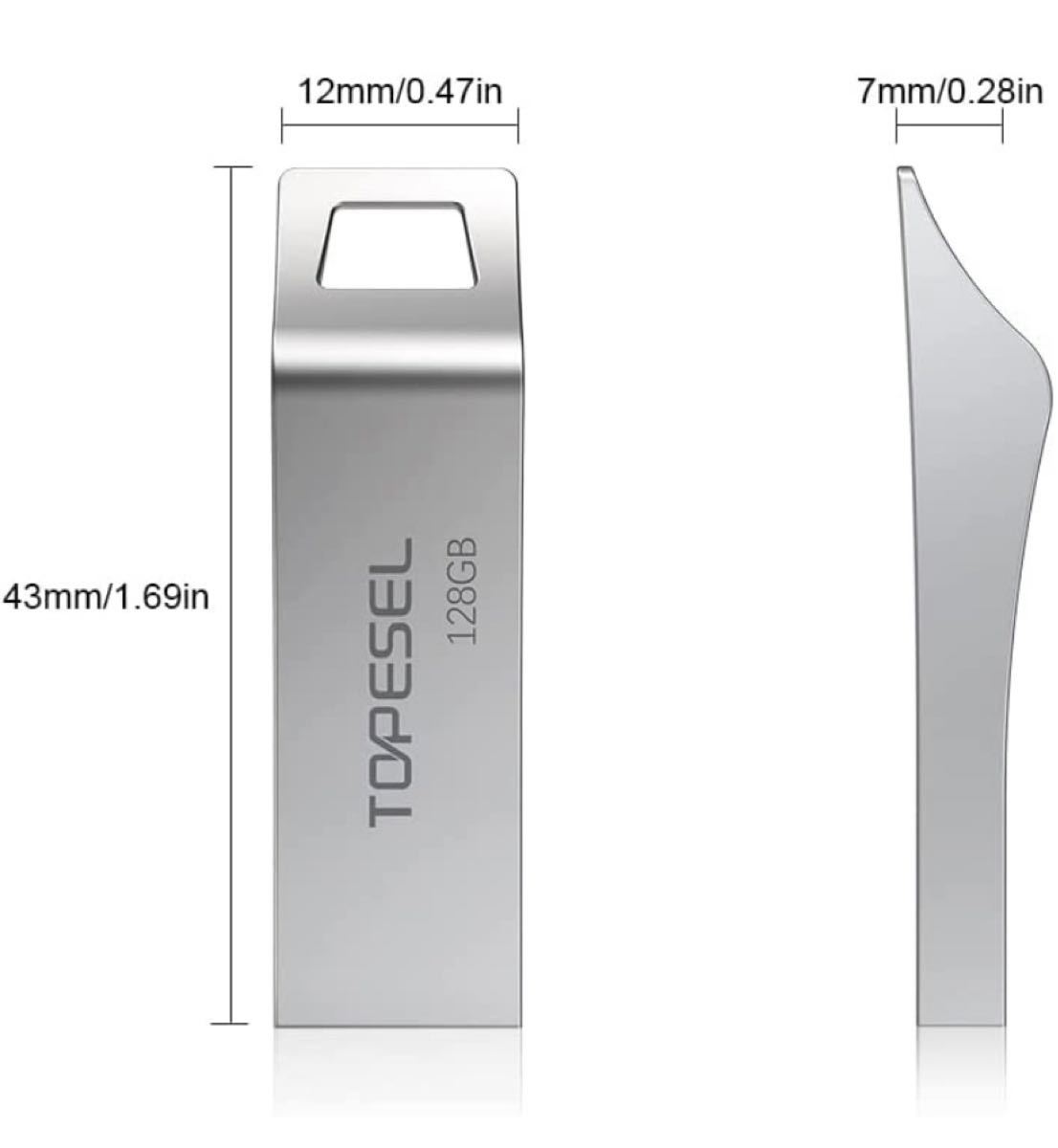 USBメモリ128GB USB3.0 小型 耐衝撃 金属ボディ データ高速転送