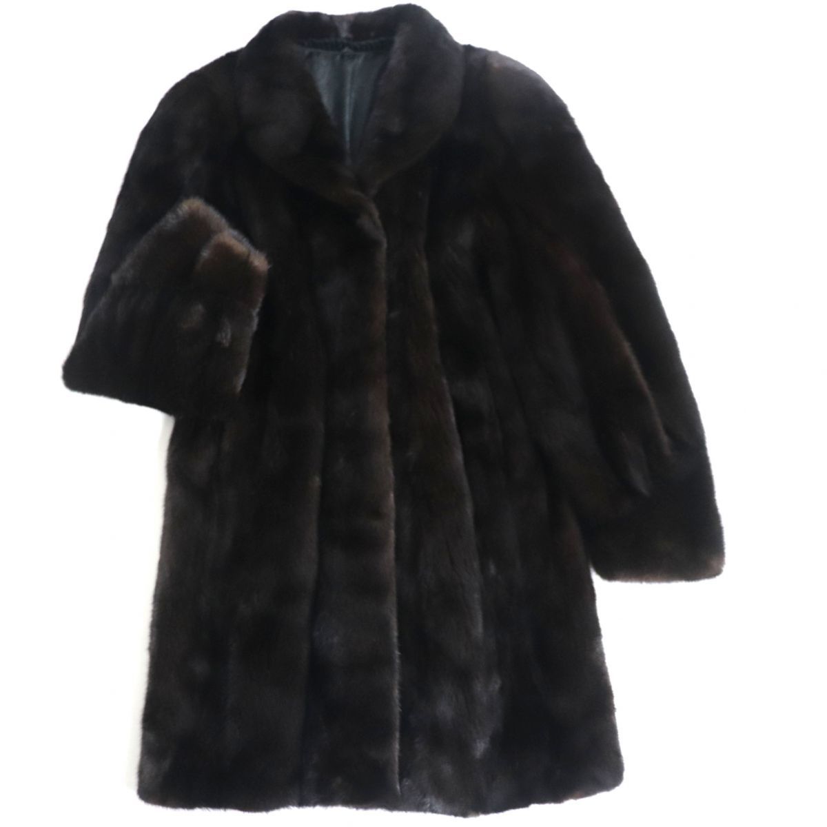 極美品▽BLACKGLAMA ブラックグラマ MINK ミンク 裏地ペイズリー柄 本