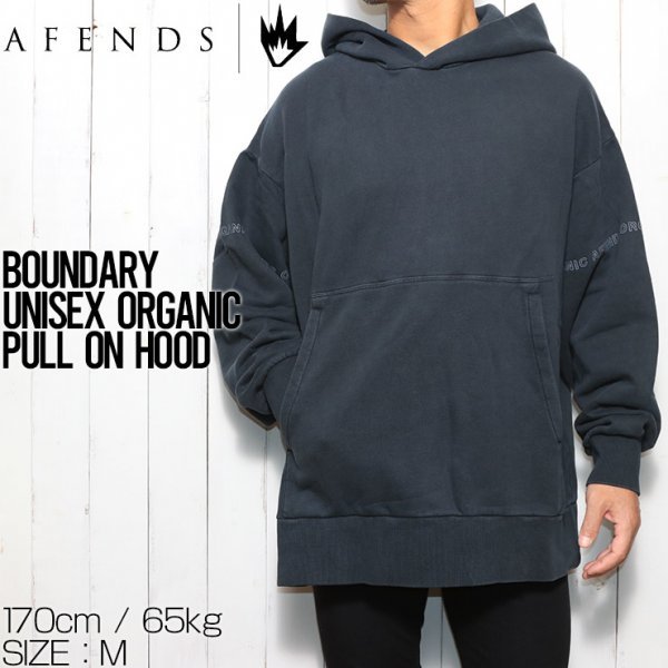 【送料無料】 AFENDS アフェンズ BOUNDARY UNISEX ORGANIC PULL ON HOOD プルオーバーパーカー フーディ ビッグシルエット M214513 Lサイズ_画像8