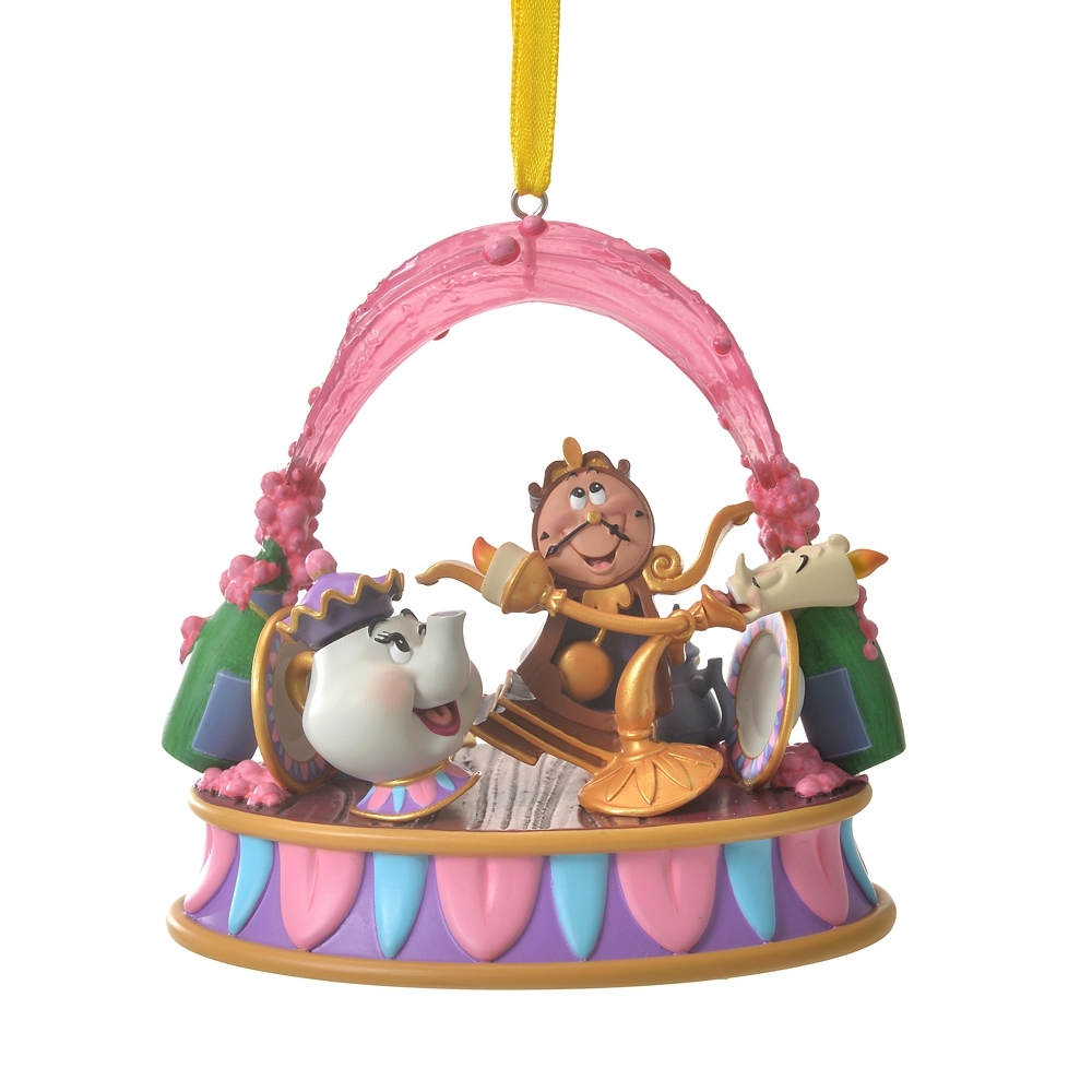 ルミエール、コグスワース、ポット夫人 オーナメント シンギング Ornament 2021　売切れ品　ディズニー　美女と野獣_画像1