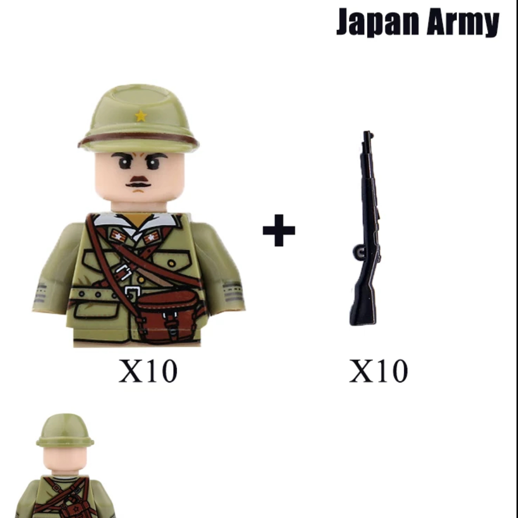 WW2旧ソ連軍赤軍11体セットA ミリタリー ミニフィグ武器LEGOレゴ互換