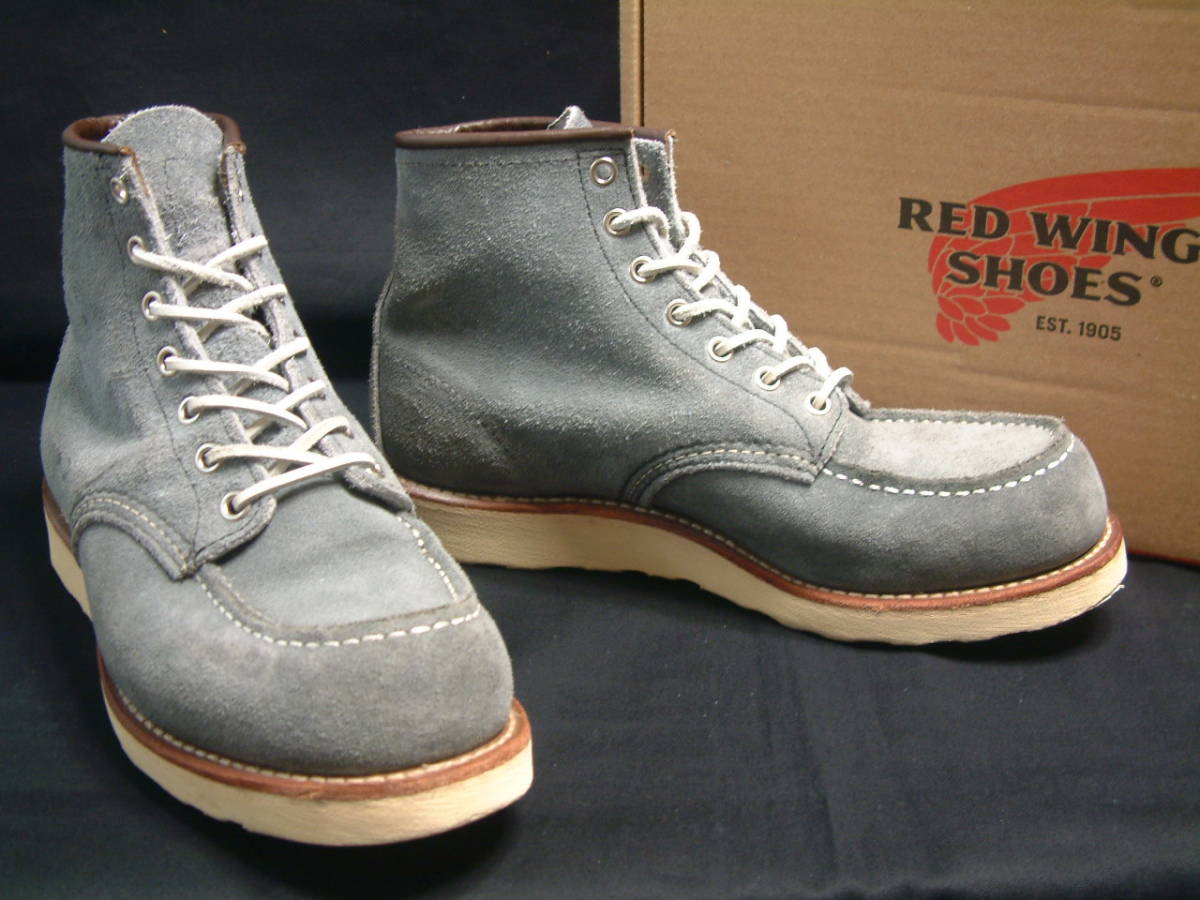 箱付 8143 SLATE BLUE RED WING / レッドウイング モックトゥ スエード