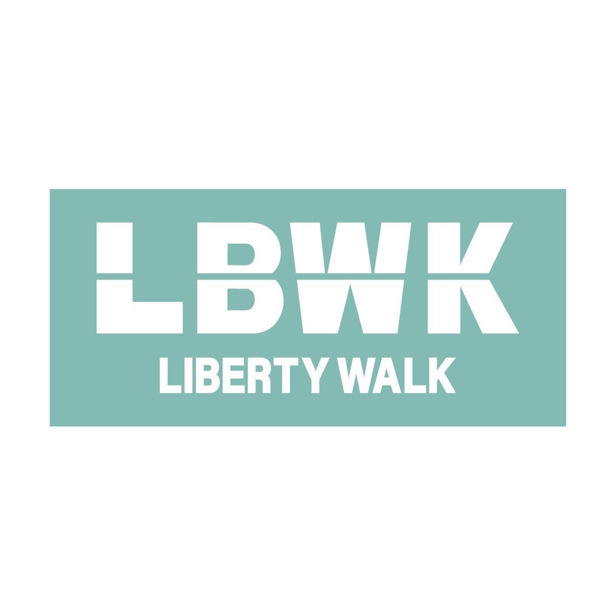 新品　Liberty walk LBWK ロゴステッカー White_画像1