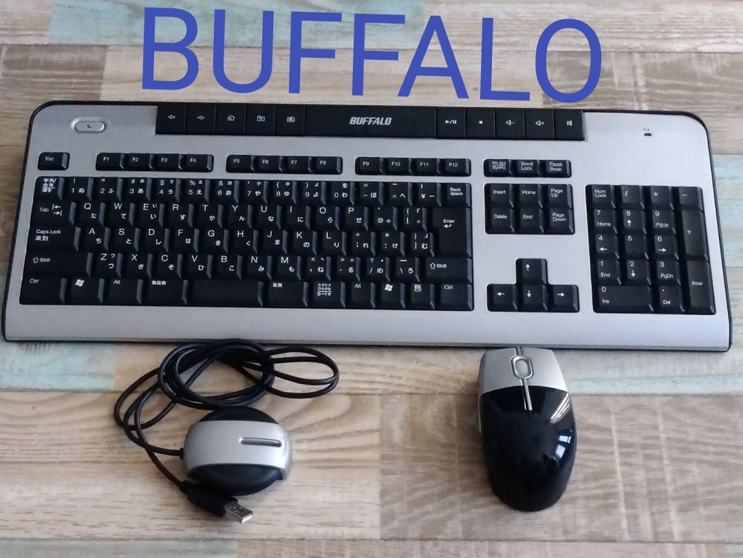 BUFFALO キーボード&マウス無線セットモデル BKBU-WJ109/SV