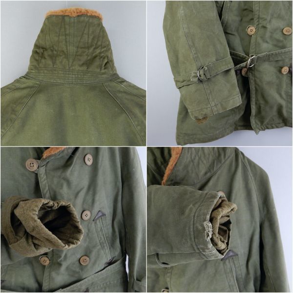 SPECIAL French Army Canadian Mouton Jacket 1930-1940s Size80L Vintage специальный Vintage Франция армия Canadian мутон 