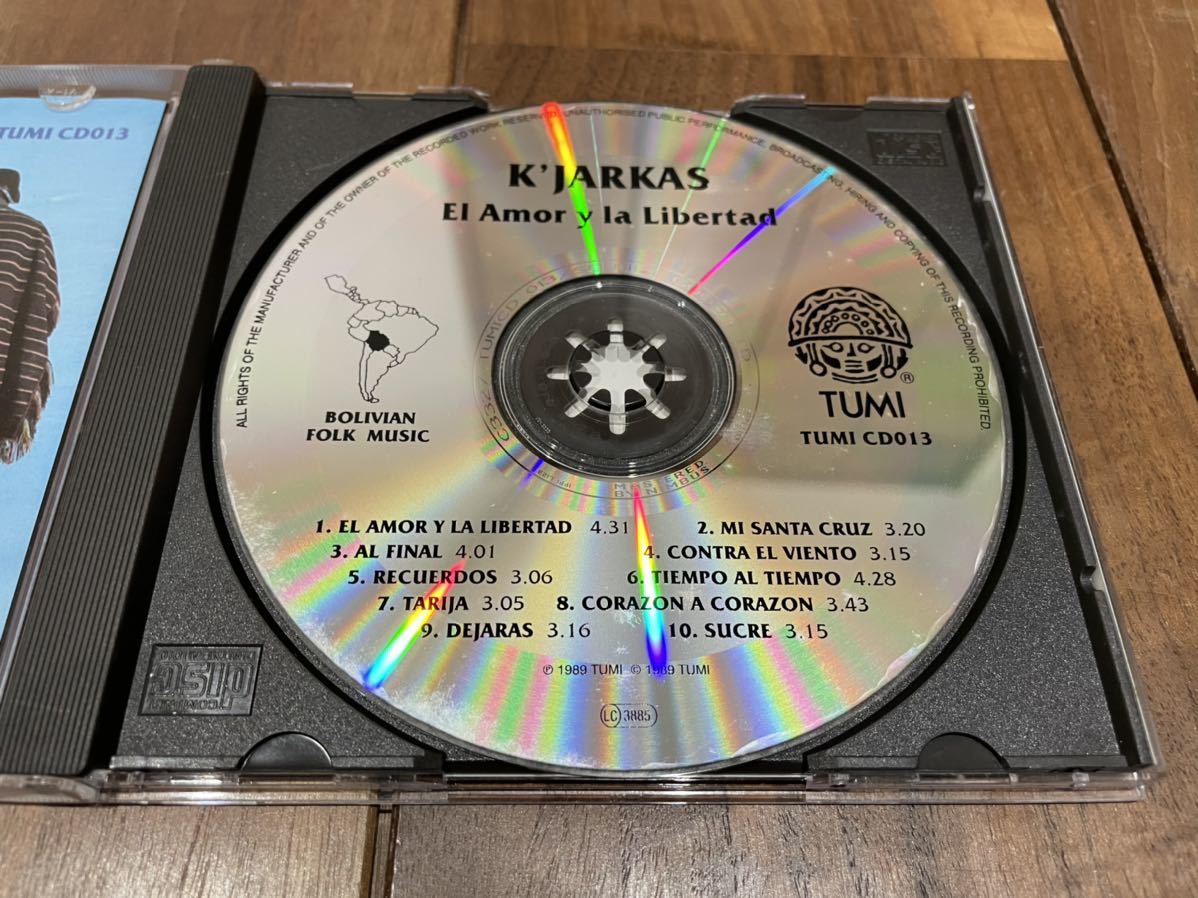 K'Jarkas / El Amor Y La Libertad = Love And Liberty CD Tumi Music TUMI 013 ロス・カルカス 愛と自由 フォルクローレ ボリビア LATIN_画像3