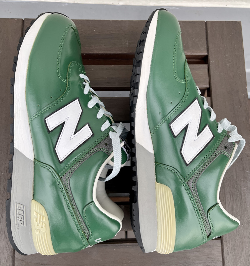 未使用デッドストック NewBalance M576G Green US10 28.0cm Made in USA M576 ガラスレザー グリーン ニューバランス M576緑