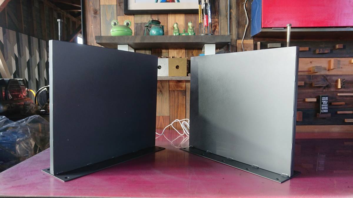 マットグレーでアイアンなBOX鉄脚 19×400×350mm 型 2脚ver リビング