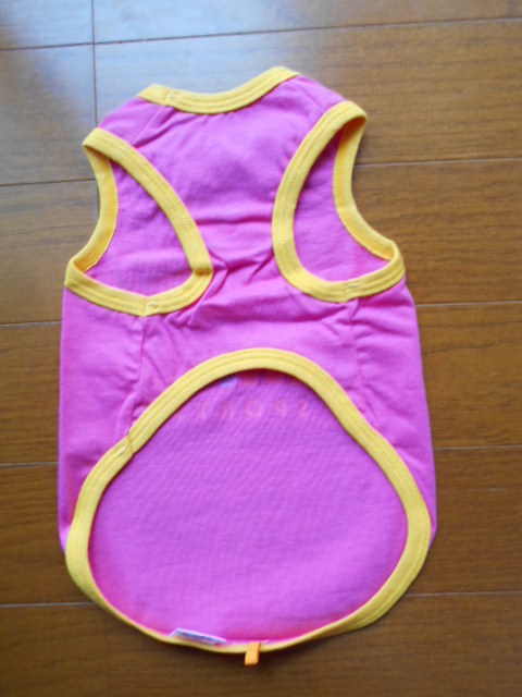 小型犬★ピンクプードル　タンクトップ　タイ　Tシャツ M　日本製　ピンク_画像3