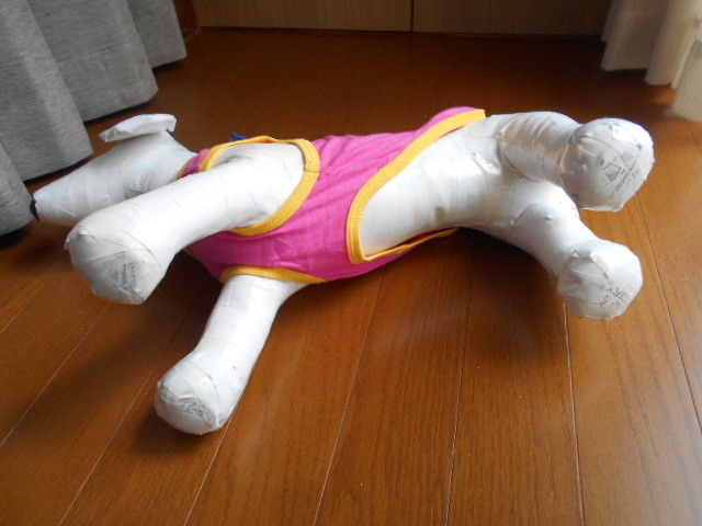 小型犬★ピンクプードル　タンクトップ　タイ　Tシャツ M　日本製　ピンク_画像9