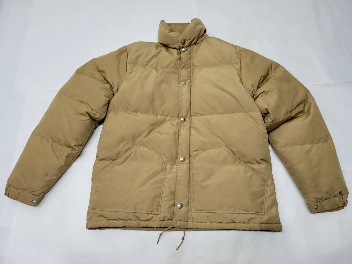 70s 7 ps.@ tree tag SIERRADESIGNS sierra design down jacket beige S 70 period America made Vintage outdoor wear 