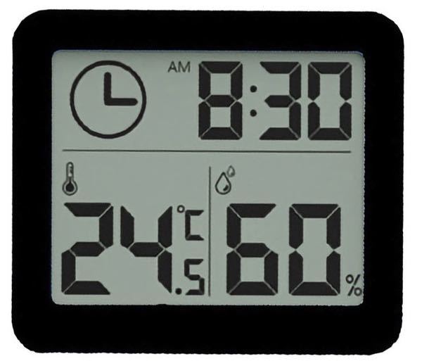 【カラー ブラック 日本語説明書 電池付き】湿度計 デジタル温度計 温湿度計 #oskoskosk #dspdspdsp温度計湿度計 置き時計_画像2