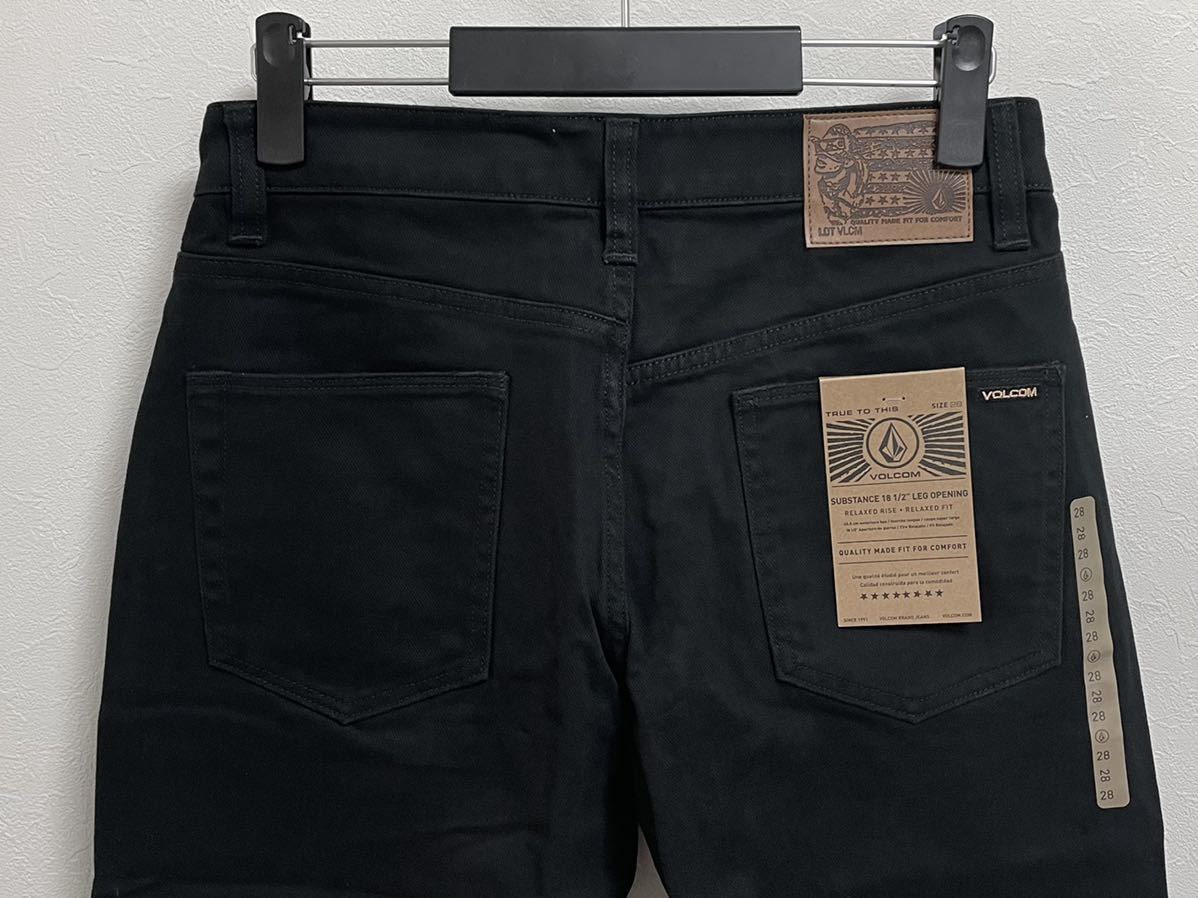 VOLCOM ボルコム A1912100BLK 28インチ ジーパン ブラック デニム パンツ DenimPants リラックスフィット ヴォルコム 新品 即決 送料無料の画像6