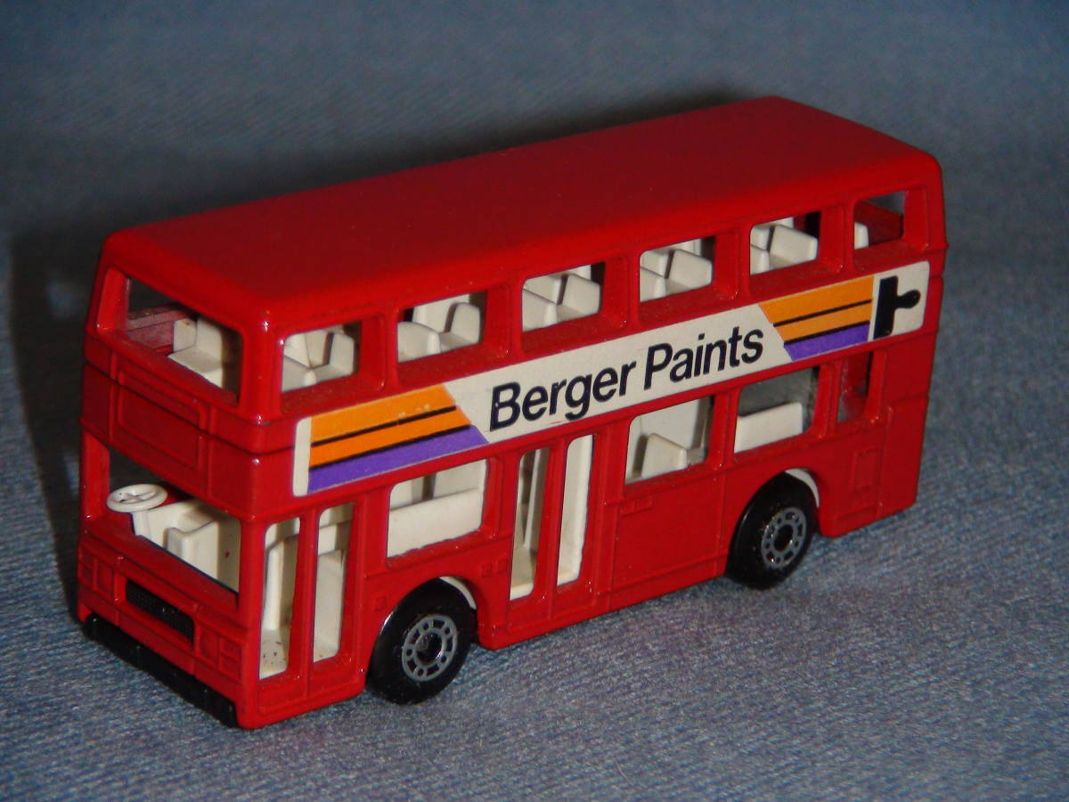 1981年イギリス製マッチボックス・ロンドナー2階建ロンドンバス赤・BERGER-PAINTS/バーガーペイント_画像1
