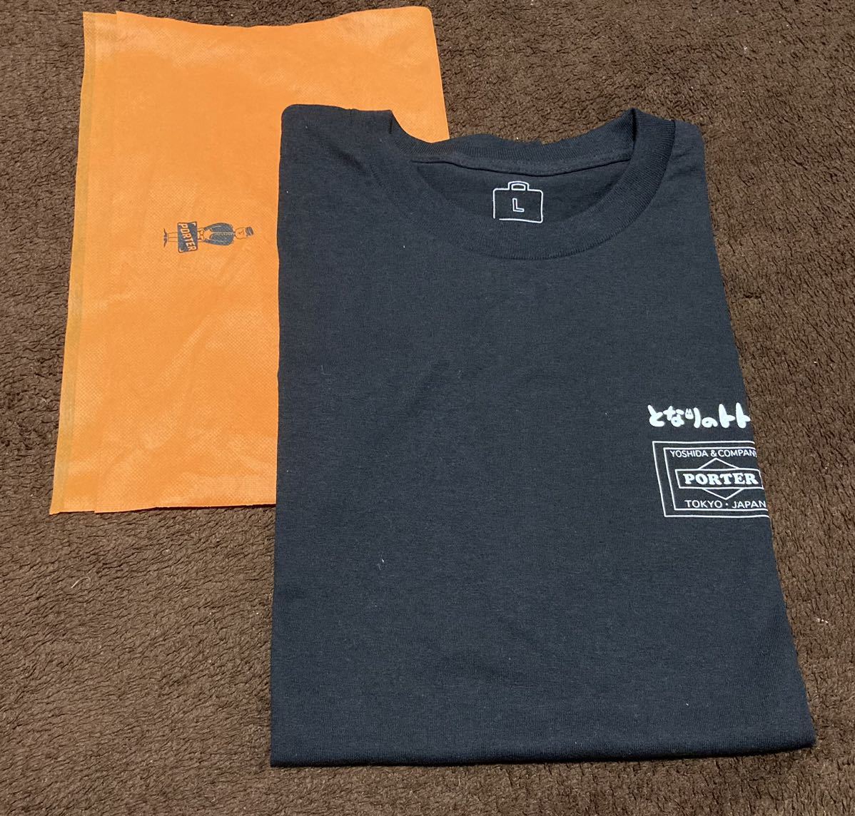 完売品 となりのトトロ × 黒 Tシャツ XL PORTER ポーター