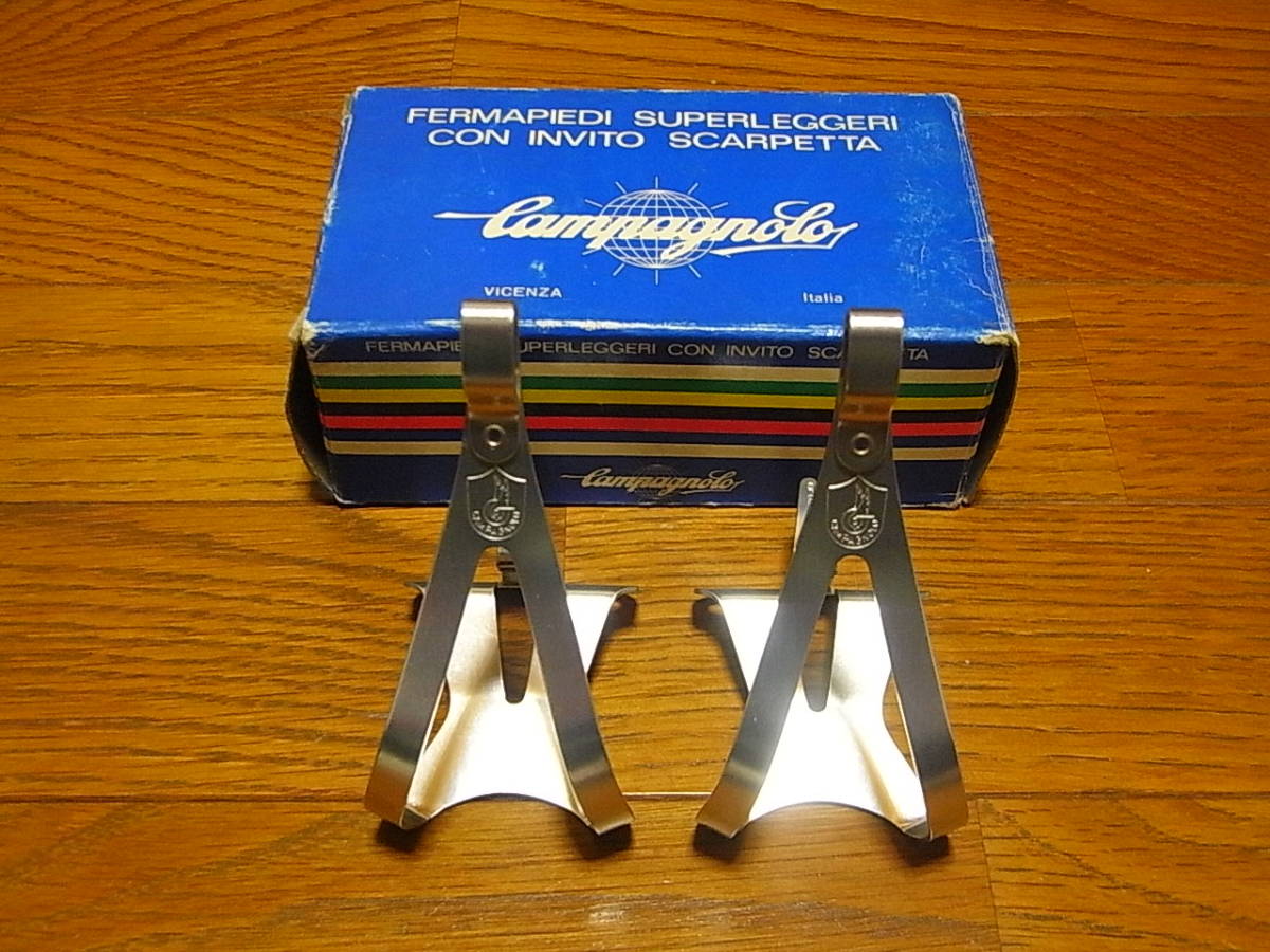  ultra rare Campagnolo Campagnolo light alloy toe clip NJS recognition goods S size unused goods that 1 bicycle race piste 