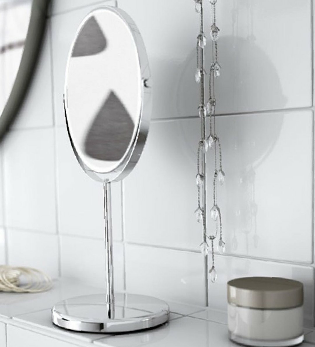IKEA新品　イケア　ミラー 卓上鏡　お洒落な スタンドミラー/トレンスーム