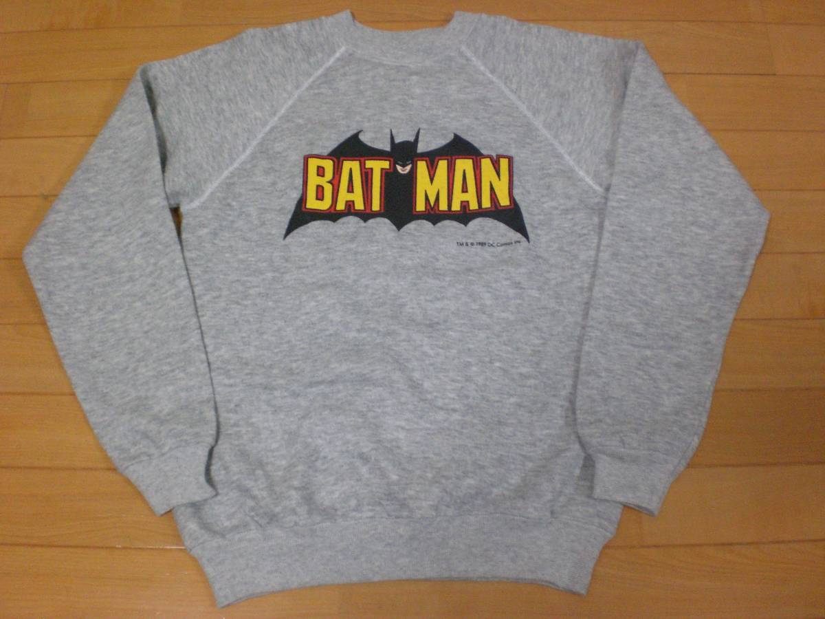 当時物 89年製 80s ビンテージ BATMAN バットマン スウェット M DC COMICS アメコミ SPAWN NIRVANA GUNS N ROSES WWF SUPERMAN 映画 シャツ
