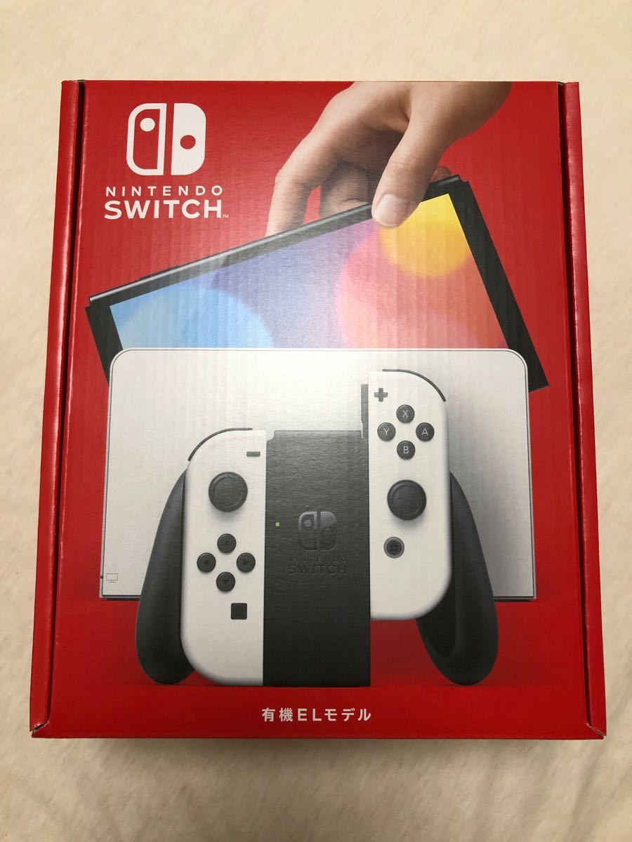 Nintendo Switch(有機ELモデル) 店舗印なし Joy-Con(L)/(R) ホワイト Switch本体 未開封
