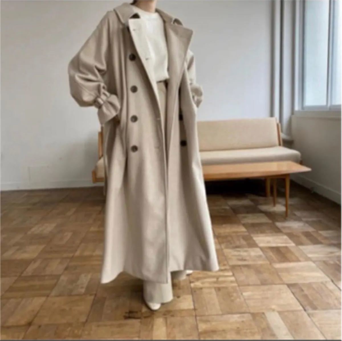 willfully jersey melton trench long coat ロングコート agenciajkr