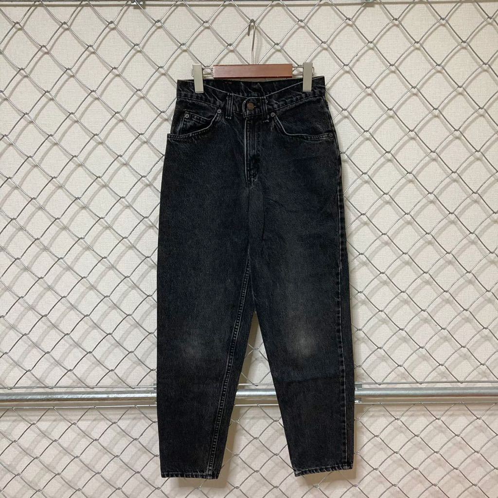 Levi's 550 リーバイス STUDENT 92年製 USA製 テーパード ブラックデニムパンツ ジーンズ 27×32の画像3