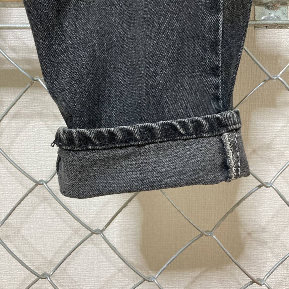 Levi's 550 リーバイス STUDENT 92年製 USA製 テーパード ブラックデニムパンツ ジーンズ 27×32の画像5