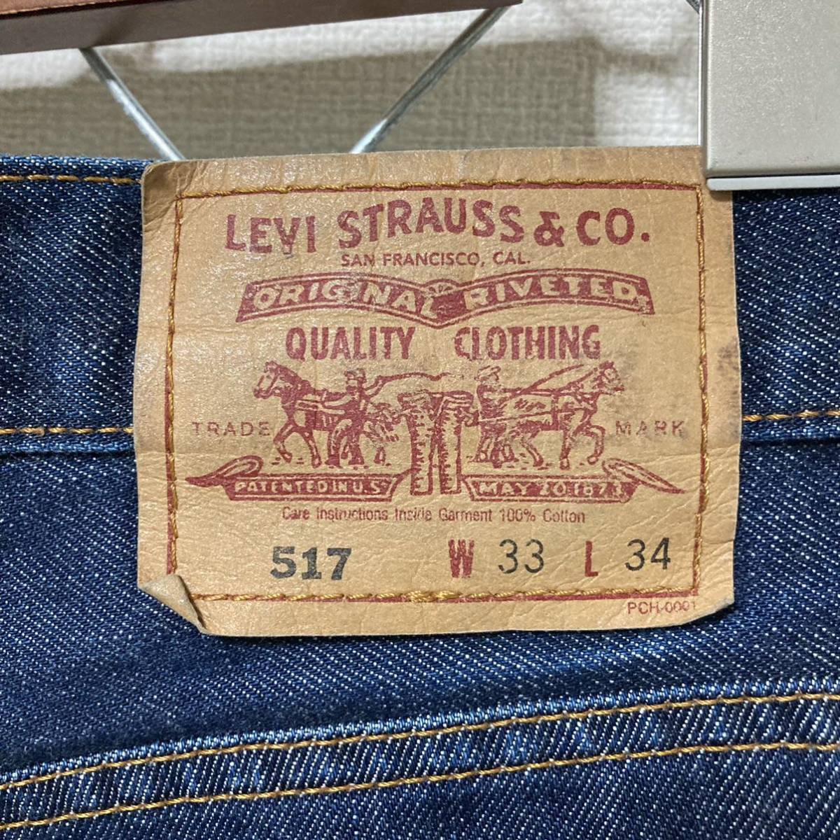 Levi's 517-0301 リーバイス 99年製 フィリピン製 ブーツカット デニムパンツ ジーンズ 33×34_画像6