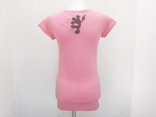 TTU スタッズ ミッキー半袖Tシャツ 桃色ピンク レディースM / ディズニー女性Teeの画像2