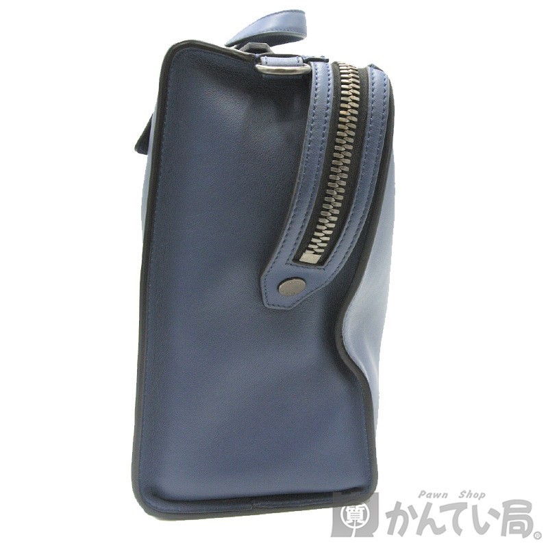 FENDI【フェンディ】2WAY ビジネスバッグ ネイビー レザー ブリーフケース ショルダーバッグ 鞄 メンズ【中古】USED-A_画像3