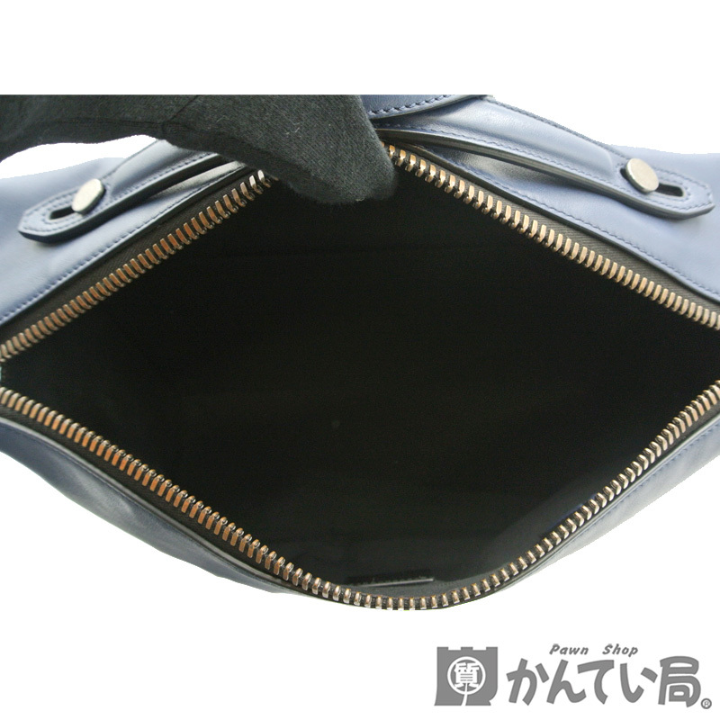 FENDI【フェンディ】2WAY ビジネスバッグ ネイビー レザー ブリーフケース ショルダーバッグ 鞄 メンズ【中古】USED-A_画像9