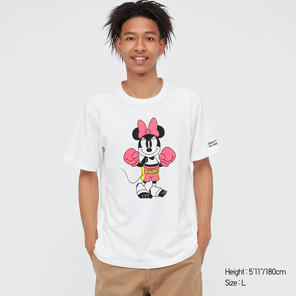 ≪タイ限定≫ユニクロ×ディズニーコラボ☆Tシャツ(白)☆ミニー☆ムエタイM
