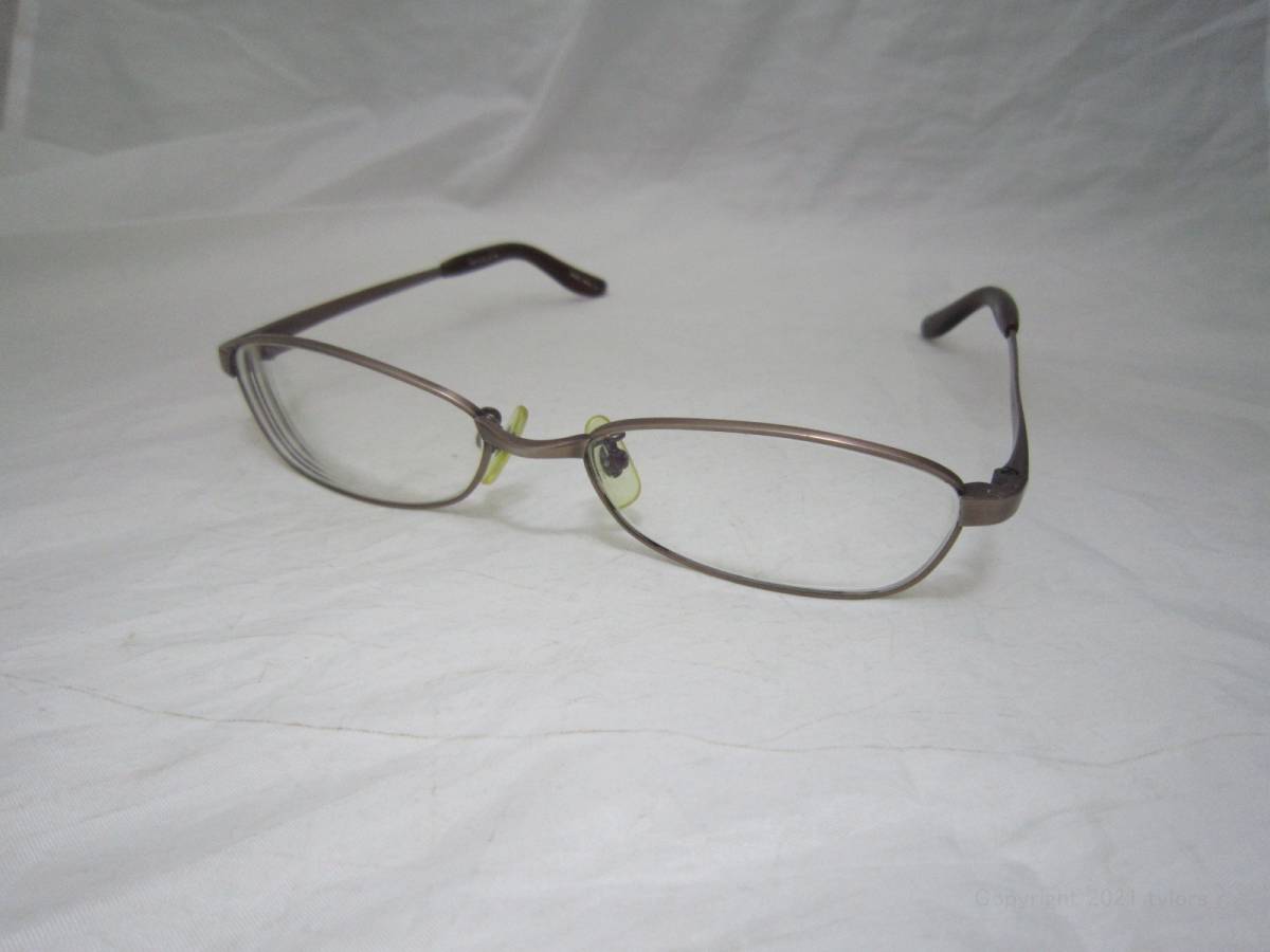 メガネ 眼鏡 メガネフレーム フルリム メタルフレーム ブラウン 54口17-140 独立型鼻パッド チタニウム スクエア CULUS 日本製 眼鏡 [htv_画像1