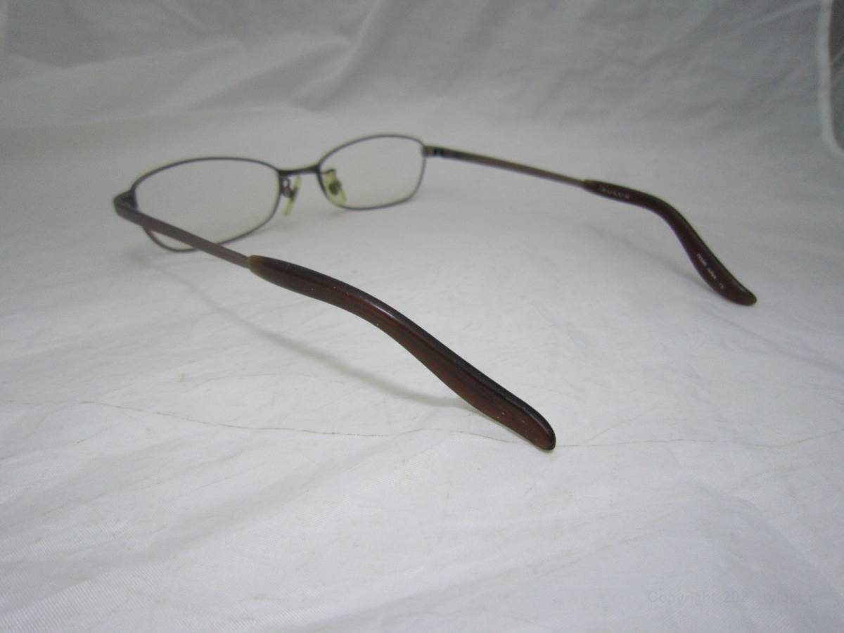 メガネ 眼鏡 メガネフレーム フルリム メタルフレーム ブラウン 54口17-140 独立型鼻パッド チタニウム スクエア CULUS 日本製 眼鏡 [htv_画像4