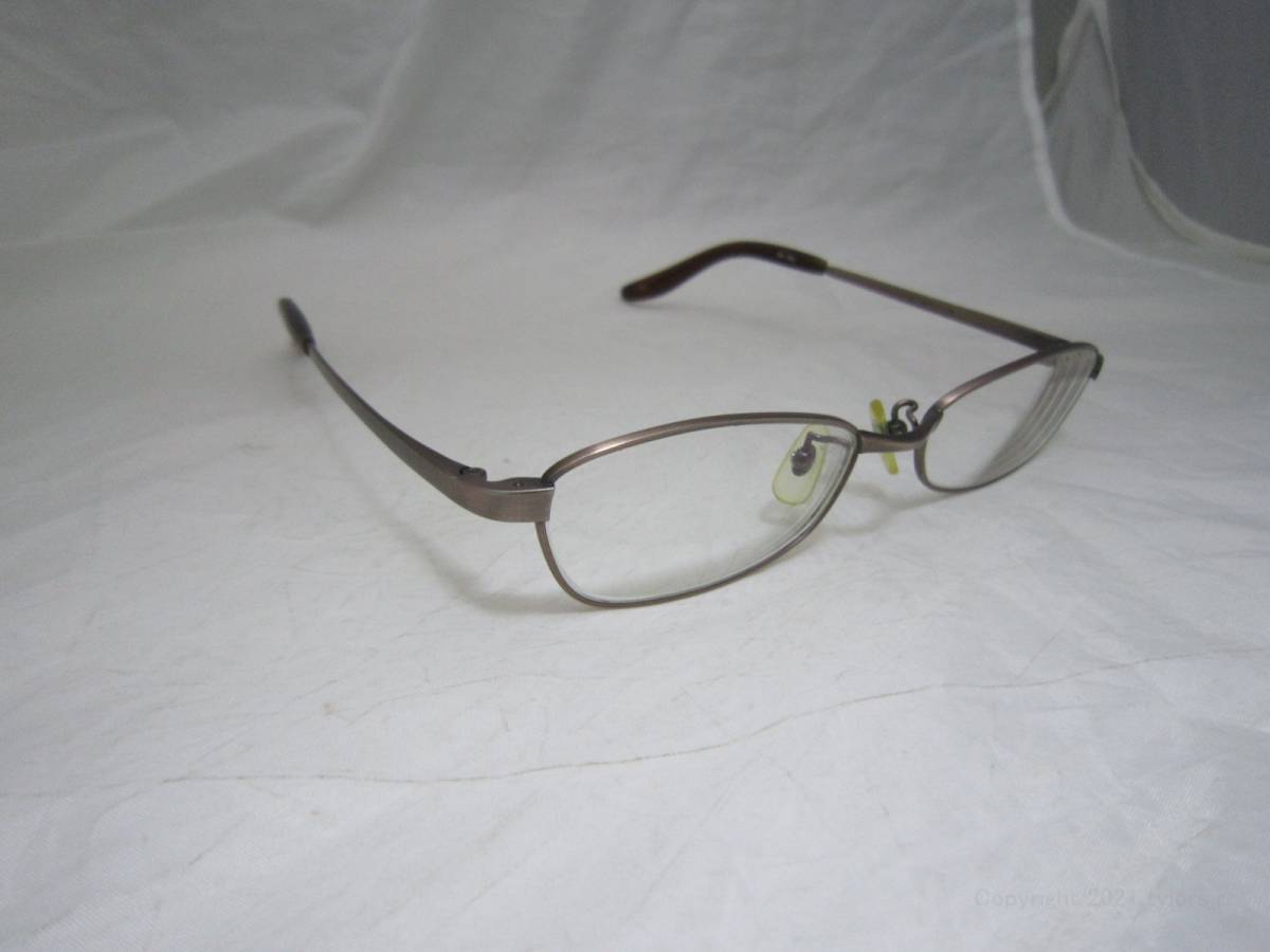 メガネ 眼鏡 メガネフレーム フルリム メタルフレーム ブラウン 54口17-140 独立型鼻パッド チタニウム スクエア CULUS 日本製 眼鏡 [htv_画像2