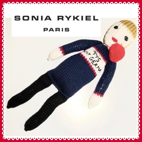 ● ソニアリキエル SONIA RYKIEL 人形 マスコット ニット 編み物 SAINT GERMAIN 新品 ポンポン イタリア製_画像1