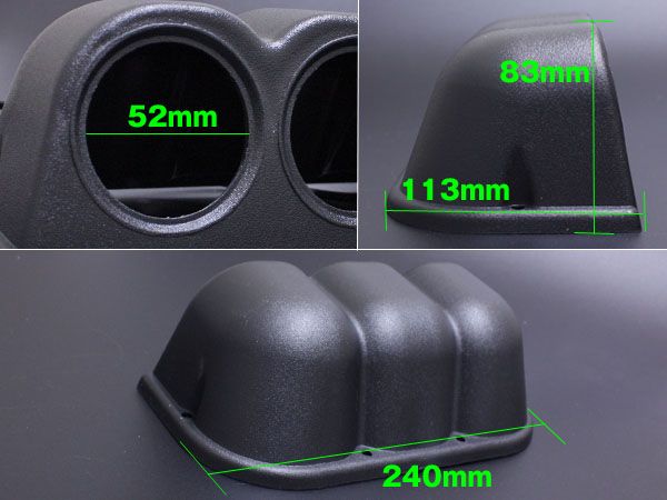 φ52mm 3 ream meter hood auto gauge holder ABS resin made 