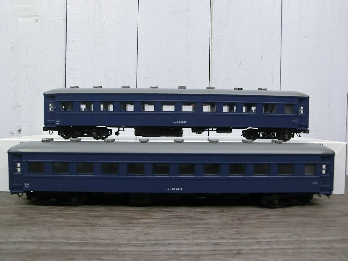 USED 鉄道模型 KATO 関水金属 HOゲージ (HO) オハ35 ブルー 1-511 2両セット　A11922_画像5