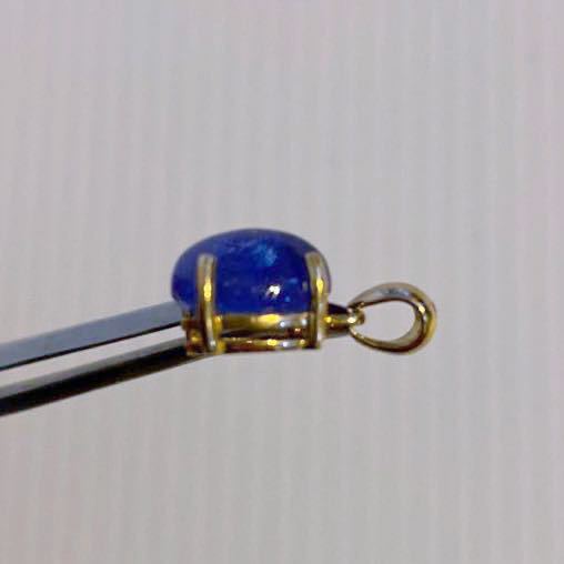  natural stone pendant top tanzanite approximately 9×7mm×10 gold 12 month . god strengthen un- ... cold quiet judgement Tanzanite gemstone 10-karat gold pendant head