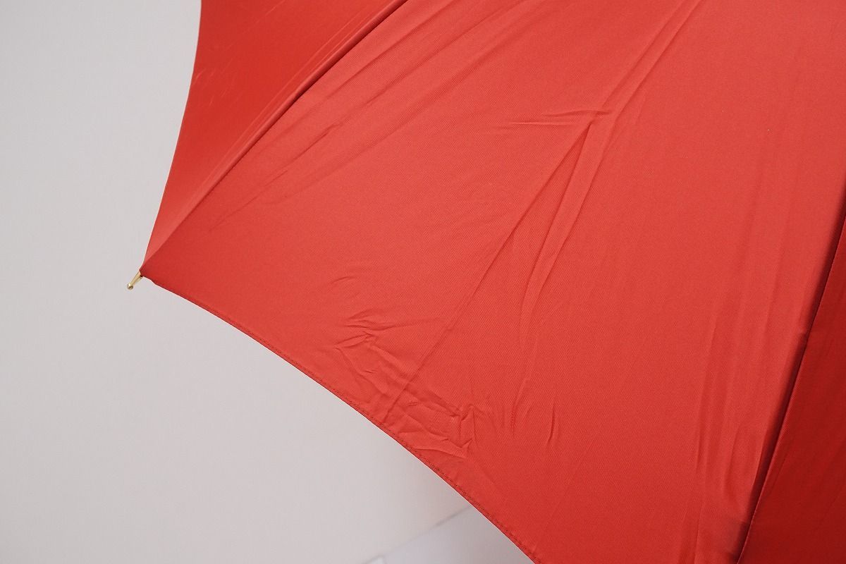A7373 Ralph Lauren ラルフローレン 傘 USED品 ポロ刺繍 レッド グラス骨60cm C_画像4