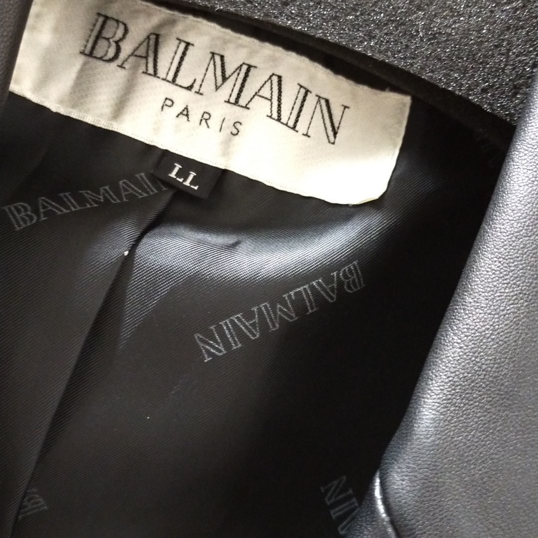 BALMAIN バルマン 羊革 テーラードジャケット 黒 | ve-ahavta.co.il