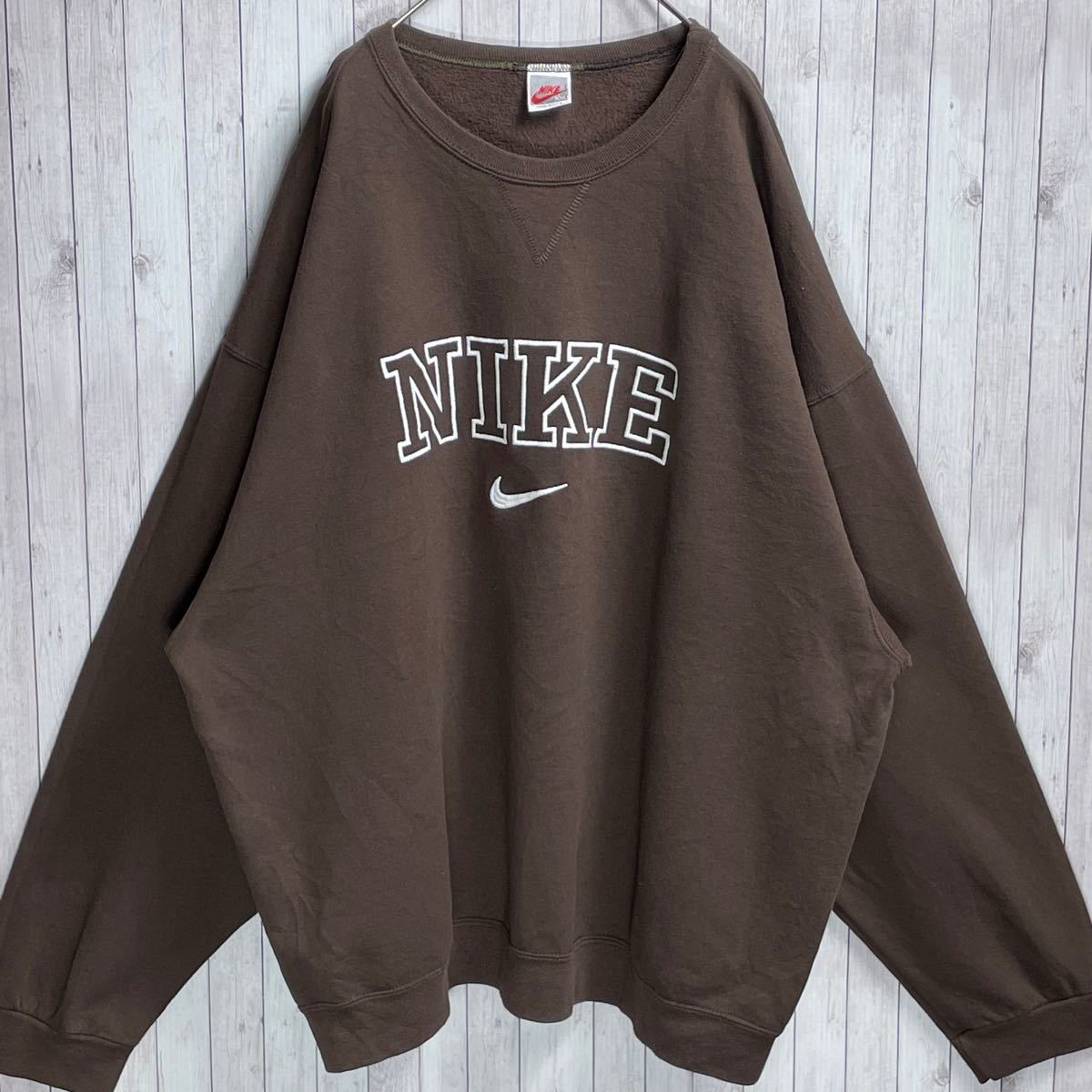 NIKE ナイキ スウェット ビッグシルエット 刺繍 USA製 銀タグ ゆるダボ