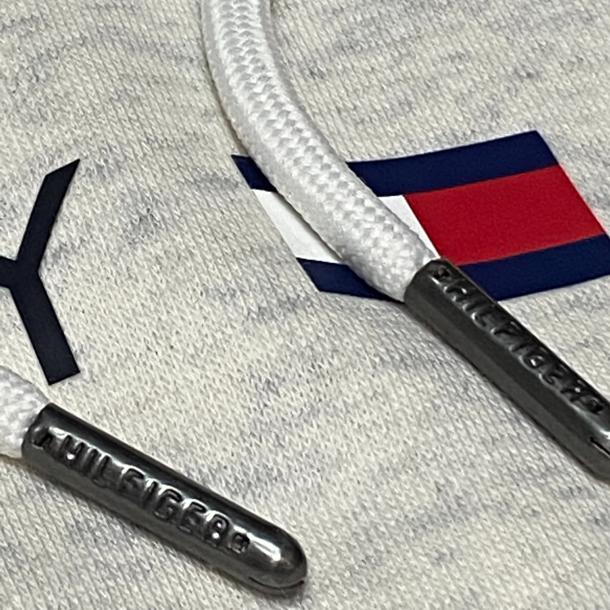 USA正規品 【XL】 TOMMY HILFIGER USA トミーヒルフィガー THD プルオーバー パーカー マーブルグレー ベーシック フラッグロゴ _画像3