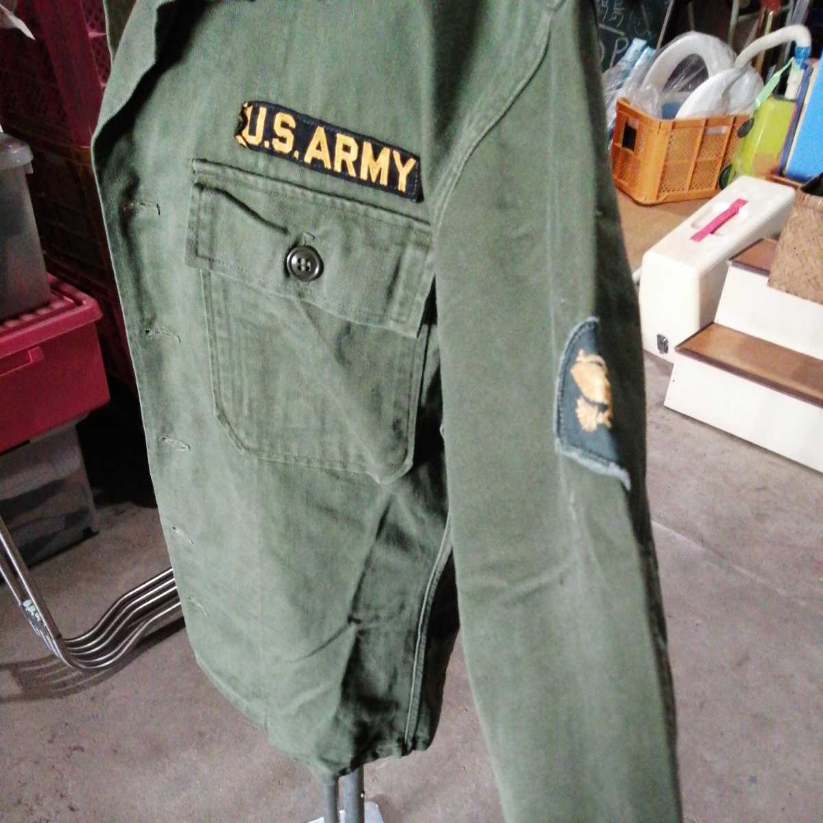 米軍 ジャケット U.S.ARMY サイズ,スモール ビンテージ ミリタリー 8508-C-61 アンティーク 古着の画像6