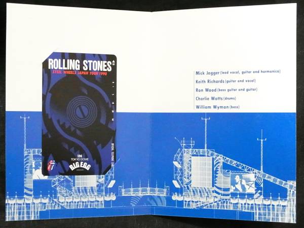 送料84円~新品Rolling Stones STEEL WHEELS JAPAN TOUR 1990記念テレカBIG EGGローリングストーンズ東京ドームテレホンカード ビッグエッグ_画像2