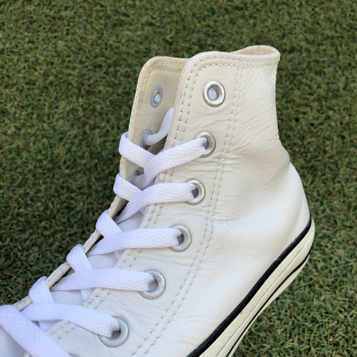 美品23.5 converse LE ALL STAR HI コンバース レザー オールスター ハイ E233