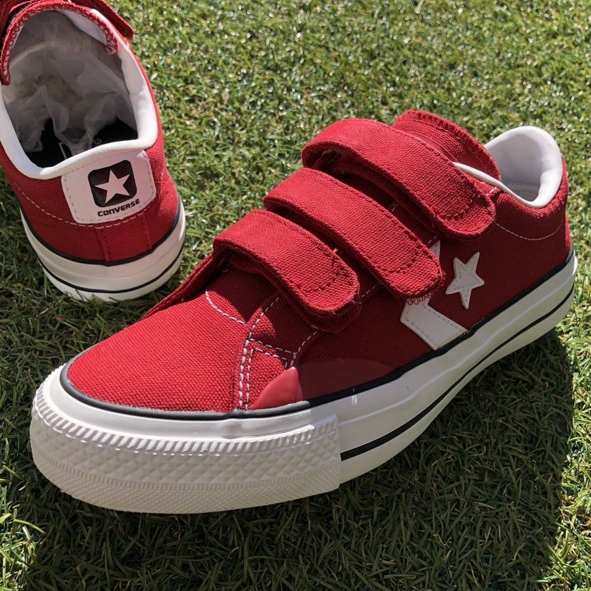 美品23 converse SKATEBOARDING PRORIDE SK CV V-3＋ コンバース スケートボーディング プロライド スケート ベルクロ D785_画像2