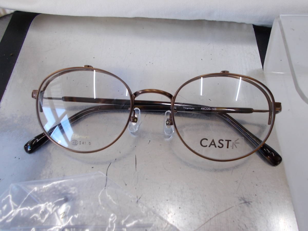  cast CAST tip-up type Boston titanium glasses frame 3222-3 single type /. type 