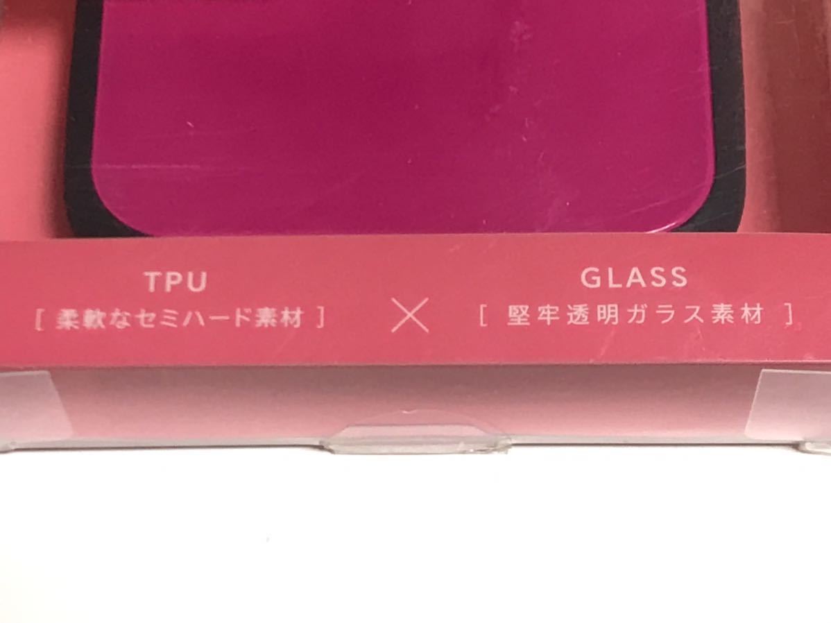 匿名送料込み iPhoneXR用カバー ハイブリッドケース 日本強化ガラス ケース マゼンダ ピンク新品 iPhone10R アイホンXR アイフォーンXR/HS3