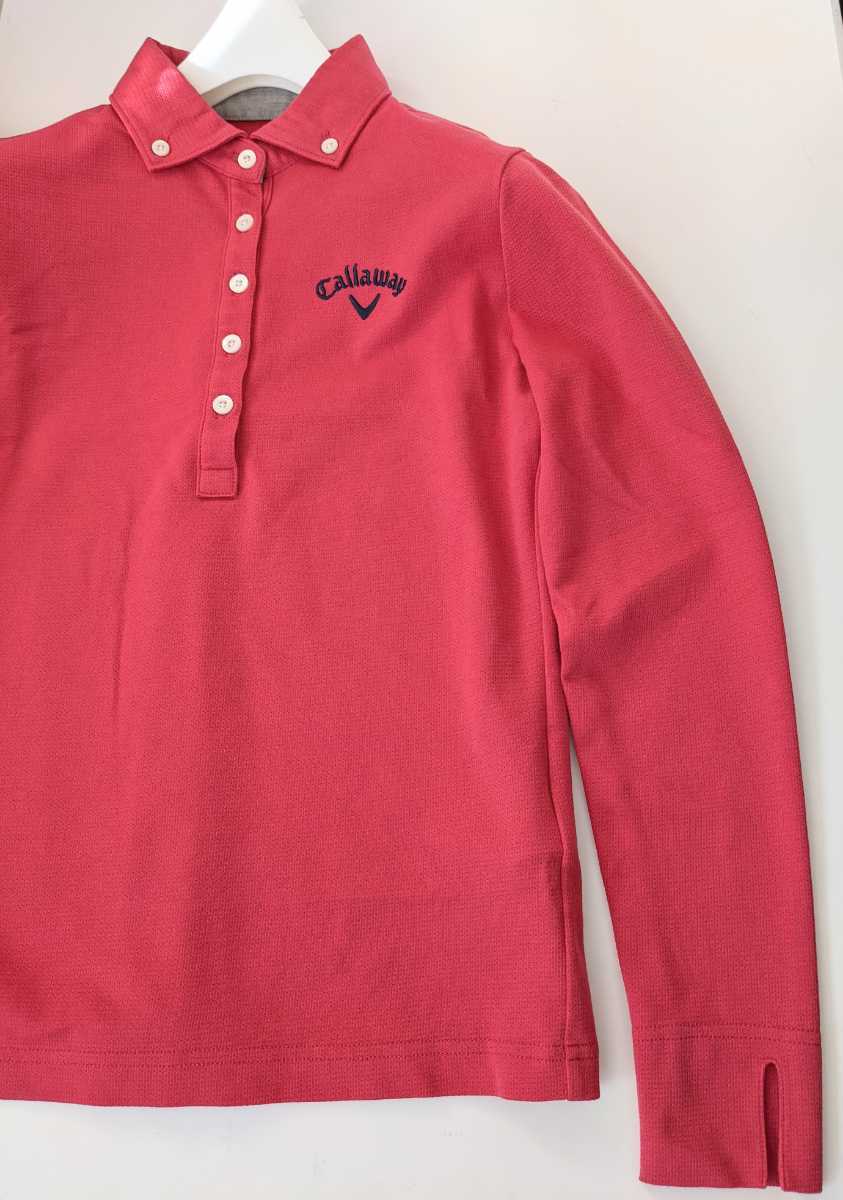 Callaway женский S Callaway Golf бренд Logo вышивка длинный рукав BD рубашка-поло rose розовый бесплатная доставка 