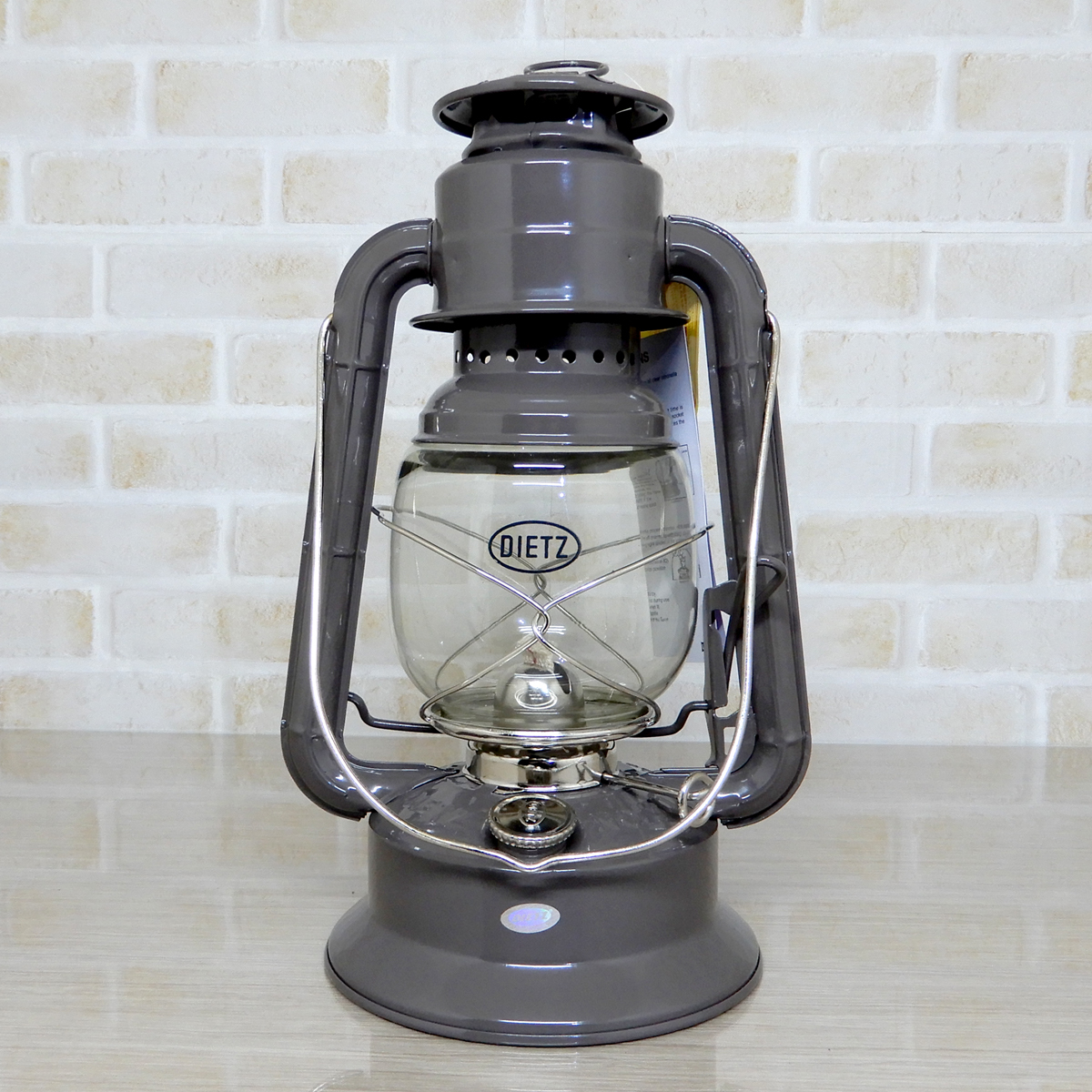 替芯付【送料無料】新品 Dietz #30 Little Wizard Oil Lantern Grey Nickel Trim 日本未発売 ◇デイツ グレー ニッケル ハリケーンランタン